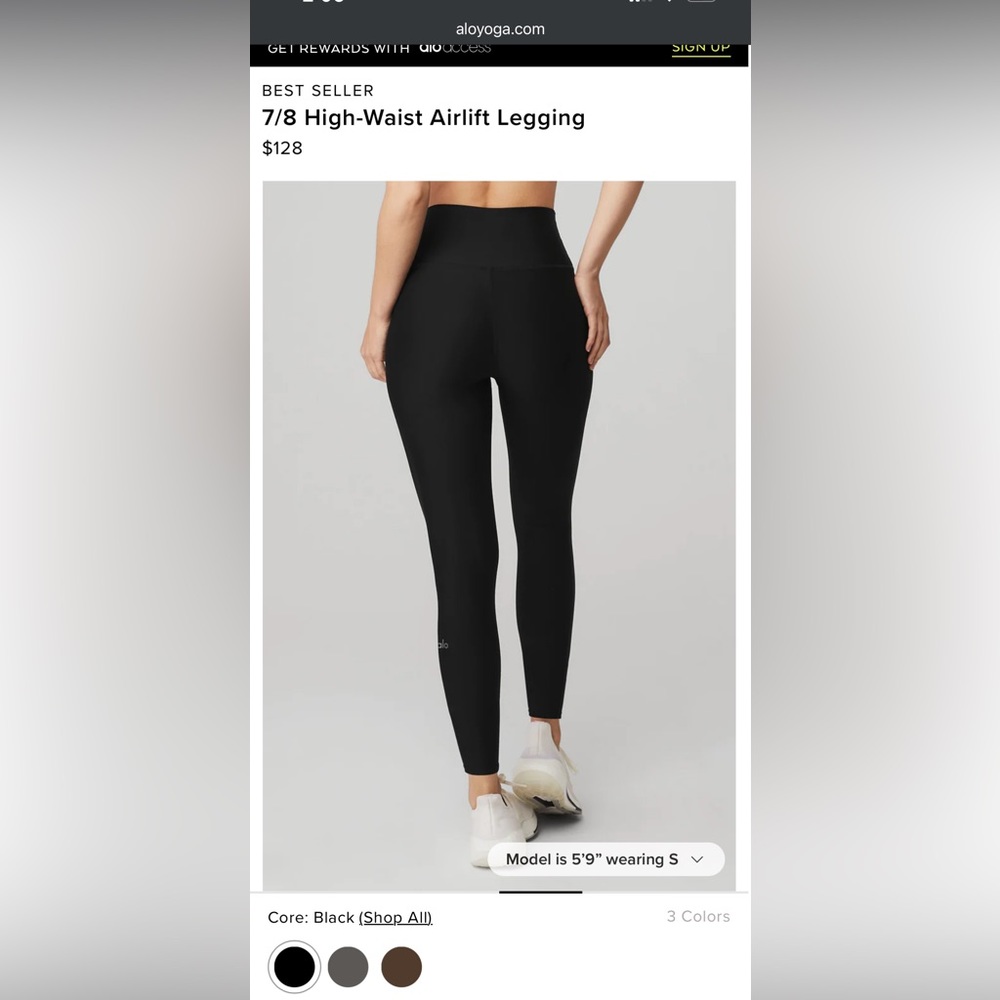 7/8 High-Waist Airlift Legging - small - purchased November 2023